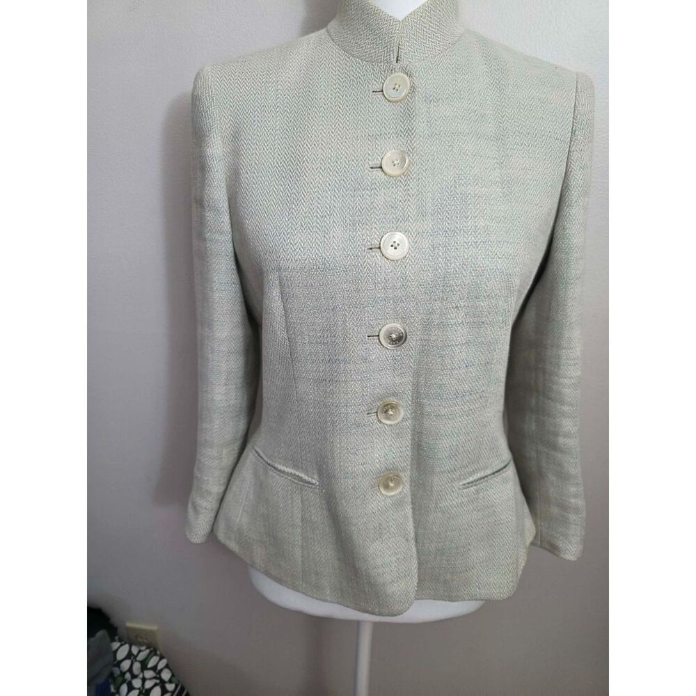 Lauren Ralph Lauren Petite Herringbone Fitted Blazer Jacket